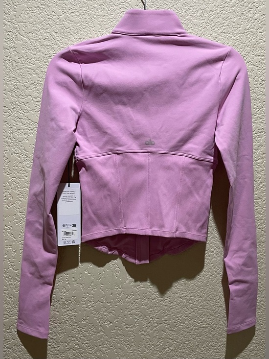 Alo Yoga NWT Airbrush Corset Full Zip Jacket Candy Heart Pink Size XS - Picture 6 of 11